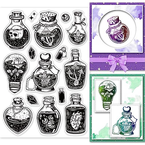 GLOBLELAND Transparente Stempel „Halloween-Trank“ Für DIY-Scrapbooking Halloween-Zauberflasche Silikonstempel Klare Stamps Für Die Kartenherstellung Fotoalbum GLOBLELAND Transparente Stempel „Halloween-Trank“ Für DIY-Scrapbooking Halloween-Zauberflasche Silikonstempel Klare Stamps Für Die Kartenherstellung Fotoalbum von GLOBLELAND