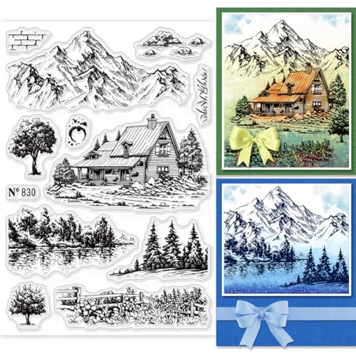 GLOBLELAND Landschaft Silikonstempel Baumbrücke Transparente Stempel Flusslandschaft Klare Stamps Für Karten Herstellung DIY Scrapbooking Basteln GLOBLELAND Landschaft Silikonstempel Baumbrücke Transparente Stempel Flusslandschaft Klare Stamps Für Karten Herstellung DIY Scrapbooking Basteln von GLOBLELAND