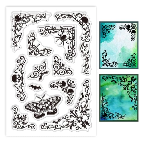 GLOBLELAND Transparente Stempel Aus Silikon Im Vintage Stil Mit Gotischen Ecken Tag Der Toten Spinnenskelett Transparente Stempelsiegel Für Die Kartengestaltung DIY Scrapbooking Journaling Dekoration GLOBLELAND Transparente Stempel Aus Silikon Im Vintage Stil Mit Gotischen Ecken Tag Der Toten Spinnenskelett Transparente Stempelsiegel Für Die Kartengestaltung DIY Scrapbooking Journaling Dekoration von GLOBLELAND