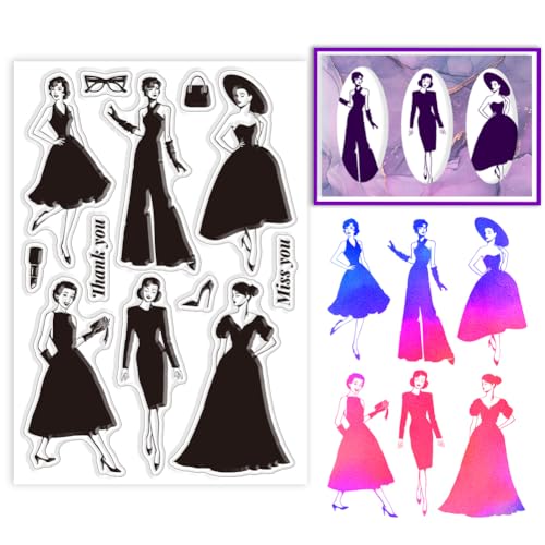 GLOBLELAND Transparente Stempel "Elegante Dame Silhouette" - Silikon Klar 16x11 cm GLOBLELAND Transparente Stempel "Elegante Dame Silhouette" - Silikon Klar 16x11 cm von GLOBLELAND