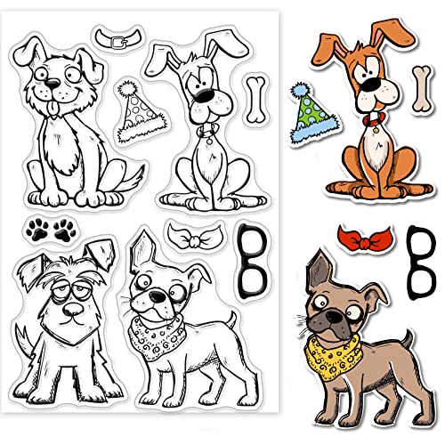GLOBLELAND Transparente Stempel Mit Comic-Hund, Für DIY Scrapbooking, Cartoon-Welpe, Silikon, Transparente Stempelsiegel Für Karten, Fotoalbum, Tagebuch, Heimdekoration GLOBLELAND Transparente Stempel Mit Comic-Hund, Für DIY Scrapbooking, Cartoon-Welpe, Silikon, Transparente Stempelsiegel Für Karten, Fotoalbum, Tagebuch, Heimdekoration von GLOBLELAND