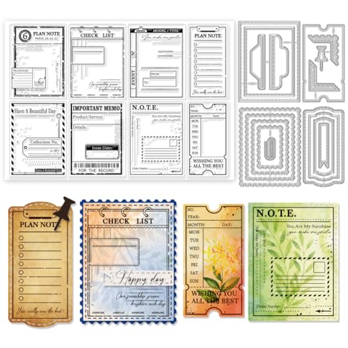 GLOBLELAND Transparente Stempel Mit Vintage Motiv Stanzformen Zur Kartengestaltung Grunge Silikon Transparentstempel Metallrahmen Stanzungen Für Heimwerker Scrapbooking Basteln Dekor GLOBLELAND Transparente Stempel Mit Vintage Motiv Stanzformen Zur Kartengestaltung Grunge Silikon Transparentstempel Metallrahmen Stanzungen Für Heimwerker Scrapbooking Basteln Dekor von GLOBLELAND
