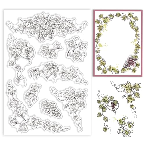 GLOBLELAND Transparente Stempel für Karten, Pflanzen, Blätter, Silikon, transparente Stempel für DIY, Scrapbooking, Fotoalbum, Tagebuch, Heimdekoration GLOBLELAND Transparente Stempel für Karten, Pflanzen, Blätter, Silikon, transparente Stempel für DIY, Scrapbooking, Fotoalbum, Tagebuch, Heimdekoration von GLOBLELAND