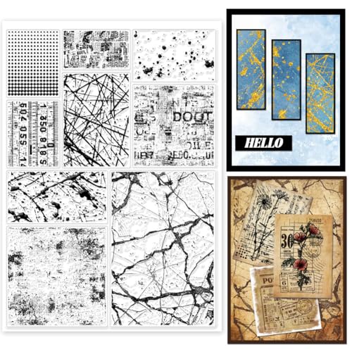 GLOBLELAND Transparente Stempel im Vintage-Stil, mit Tinte, Punkte, Hintergrund, Silikonstempel, Siegel, Kunstlinien, transparente Stempel für Bastelarbeiten, Scrapbooking, Karten, Fotoalbum, 29,7 x GLOBLELAND Transparente Stempel im Vintage-Stil, mit Tinte, Punkte, Hintergrund, Silikonstempel, Siegel, Kunstlinien, transparente Stempel für Bastelarbeiten, Scrapbooking, Karten, Fotoalbum, 29,7 x von GLOBLELAND