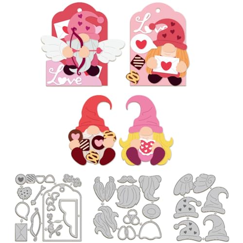 GLOBLELAND Valentinstag Zwerg Stanzformen Für Kartenherstellung, Liebesherz, Stanzungen, Prägeschablonen Aus Karbonstahl, Vorlage Für DIY, Scrapbooking, Album, Basteldekoration GLOBLELAND Valentinstag Zwerg Stanzformen Für Kartenherstellung, Liebesherz, Stanzungen, Prägeschablonen Aus Karbonstahl, Vorlage Für DIY, Scrapbooking, Album, Basteldekoration von GLOBLELAND