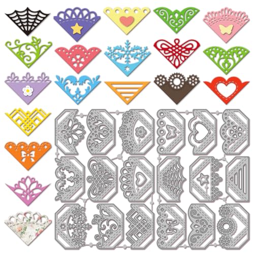 GLOBLELAND Verschiedene Buchecken-Stanzformen für Bastelarbeiten, Scrapbooking, Blumen, Schmetterlings-Ecken, Metall-Stanzformen, Fotorahmen, Stanzschablonen für Halloween, Kartenherstellung GLOBLELAND Verschiedene Buchecken-Stanzformen für Bastelarbeiten, Scrapbooking, Blumen, Schmetterlings-Ecken, Metall-Stanzformen, Fotorahmen, Stanzschablonen für Halloween, Kartenherstellung von GLOBLELAND