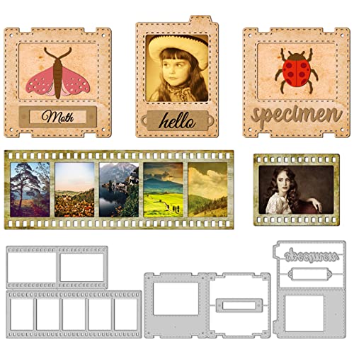 GLOBLELAND Vintage Diashow Stanzformen Klassische Filmstreifen Fotorahmen Stanzformen Für DIY Scrapbooking Papierhandwerk Edelstahl Stanzformen Schablonen Für Die DIY Kartenherstellung GLOBLELAND Vintage Diashow Stanzformen Klassische Filmstreifen Fotorahmen Stanzformen Für DIY Scrapbooking Papierhandwerk Edelstahl Stanzformen Schablonen Für Die DIY Kartenherstellung von GLOBLELAND