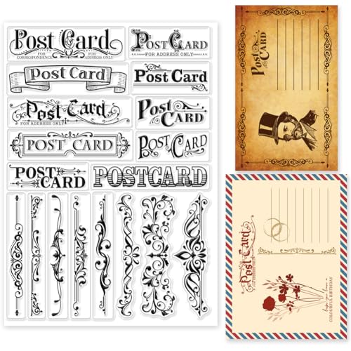 GLOBLELAND 8.27x5.83Zoll Vintage Postkarten Spitze Transparente Stempel für Scrapbooking Spitzenecke Klare Stamps Trennlinie Spitze Silikonstempel Für Kartengestaltung DIY GLOBLELAND 8.27x5.83Zoll Vintage Postkarten Spitze Transparente Stempel für Scrapbooking Spitzenecke Klare Stamps Trennlinie Spitze Silikonstempel Für Kartengestaltung DIY von GLOBLELAND