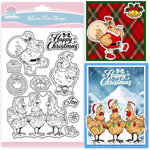 GLOBLELAND Weihnachtshuhn Klarstempel Zum Kartenmachen Cartoon Huhn Transparenter Stempel Tiere Silikonstempel Siegel Für Weihnachten DIY Scrapbooking Fotoalbum Dekor GLOBLELAND Weihnachtshuhn Klarstempel Zum Kartenmachen Cartoon Huhn Transparenter Stempel Tiere Silikonstempel Siegel Für Weihnachten DIY Scrapbooking Fotoalbum Dekor von GLOBLELAND