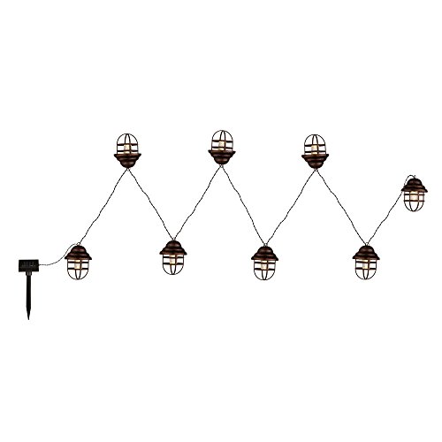 Design LED Solar Leuchte Lichter Kette Laternen IP44 Außen Beleuchtung Hänge Lampen Globo 33059-8 von GLOBO