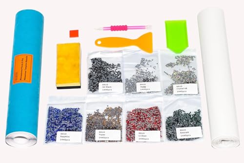 GLOCTO Strass-Schablone – 2,7 m Flock & Mylar – Hotfix-Strasssteine mit Pinsel in 7 Farben GLOCTO Strass-Schablone – 2,7 m Flock & Mylar – Hotfix-Strasssteine mit Pinsel in 7 Farben von GLOCTO