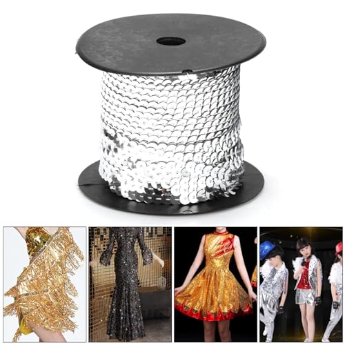 1 Roll -Sequin -Saite, 6 Mm Flachsequin -Trim -Squin -Saite 100 Yards Ribbon für Handwerks -DIY (#2) von GLOGLOW