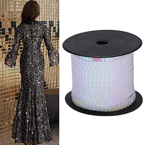 1 Roll -Sequin -Saite, 6 Mm Flachsequin -Trim -Squin -Saite 100 Yards Ribbon für Handwerks -DIY (#4) von GLOGLOW
