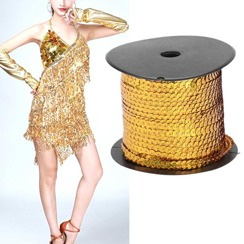 1 Roll -Sequin -Saite, 6 Mm Flachsequin -Trim -Squin -Saite 100 Yards Ribbon für Handwerks -DIY (#8) von GLOGLOW