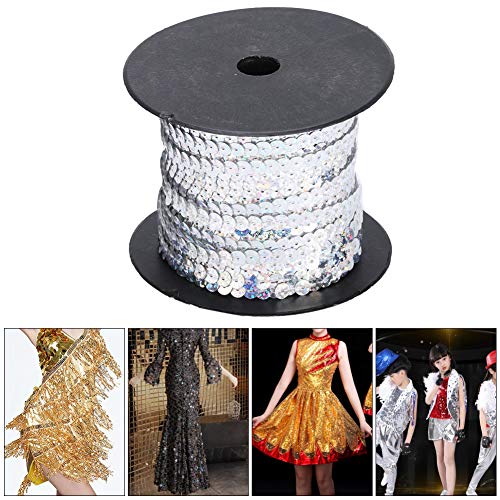 1 Roll -Sequin -Saite, 6 Mm Flachsequin -Trim -Squin -Saite 100 Yards Ribbon für Handwerks -DIY (#9) von GLOGLOW