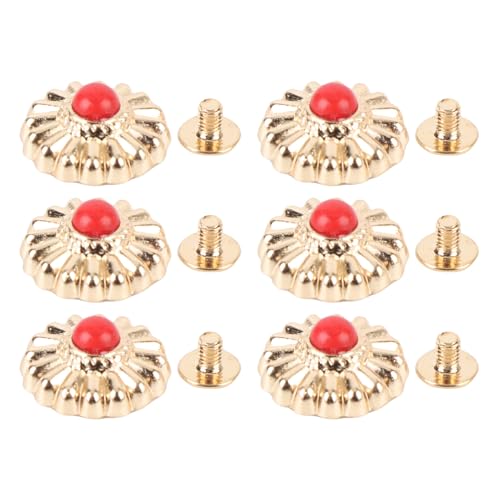 10 Sets Schraubenrückenknöpfe, 16,5 Mm Gold Ton Gänseblümchenblumenmuster mit Roten Türkisfarbenen Akzenten 4,5 Mm Gewinde Shank für Kleidung Denim Jacken Boho -Handwerk 10 Sets Schraubenrückenknöpfe, 16,5 Mm Gold Ton Gänseblümchenblumenmuster mit Roten Türkisfarbenen Akzenten 4,5 Mm Gewinde Shank für Kleidung Denim Jacken Boho -Handwerk von GLOGLOW