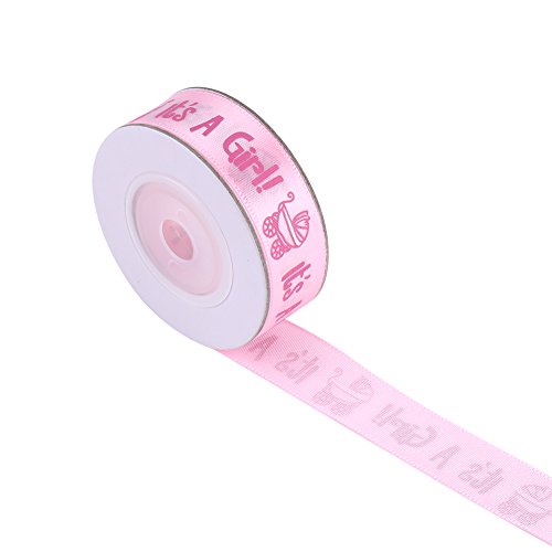 10 Yards Baby Shower Ribbon Es ist ein junge Mädchen Grosgrain Satin Organza Sheer Fabric Ribbon Spool für Baby Birth Party Gefälligkeiten Verpackung besondere Anlässe Dekorationen Lieferungen(Pink ) 10 Yards Baby Shower Ribbon Es ist ein junge Mädchen Grosgrain Satin Organza Sheer Fabric Ribbon Spool für Baby Birth Party Gefälligkeiten Verpackung besondere Anlässe Dekorationen Lieferungen(Pink ) von GLOGLOW