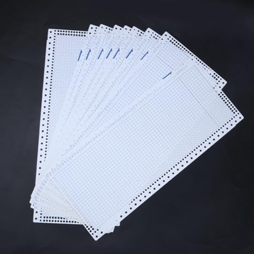 10pcs Strickmaschinen -Punchkarte, Qualitative Materialien, Professionelles Design, 24 Stich Leer für Strickmaschine KH821 KH831 KH851 KH860 KHJ880, 10 PCS in Einem Satz, Funktional von GLOGLOW