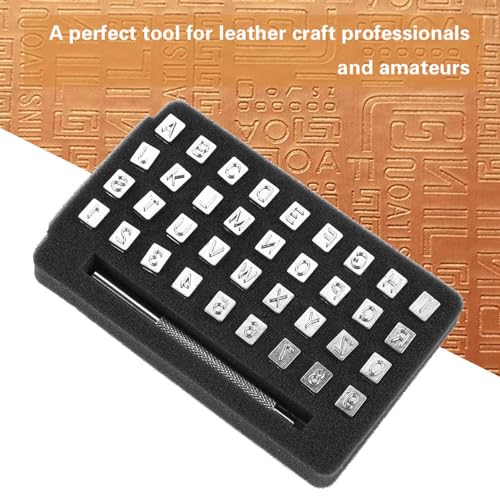 36pcs Nummer und Buchstabenstempel Set Legierung Stahl Lederstempel Set Stamping Stanzwerkzeug für Lederjacke Taschen Schuhe Gürtel Brieftasche, Stark und Langlebig, Mehrfachgebrauch (3 mm) (6MM) von GLOGLOW