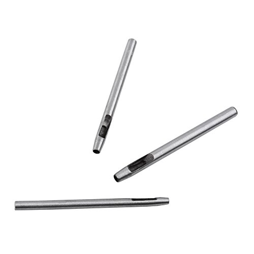 5 Mm-5mm Lederstempel, Runder Hohlpunsch-Set, Einfach zu Bedienend mit Hammer, Punchers für Handtaschen, Kunststoffe, Kunsthandwerk, Stahlpunsch-Leder-Werkzeug Zum Modellieren, Falknerei von GLOGLOW
