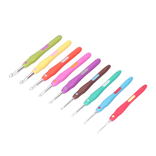9 Stück Häkelnadeln, 2 Mm–6 Mm Lange Häkelnadeln, Ergonomischer Griff, Glatte Haken, Stricknadeln, Webgarn-Set für Anfänger und Liebhaber 9 Stück Häkelnadeln, 2 Mm–6 Mm Lange Häkelnadeln, Ergonomischer Griff, Glatte Haken, Stricknadeln, Webgarn-Set für Anfänger und Liebhaber von GLOGLOW