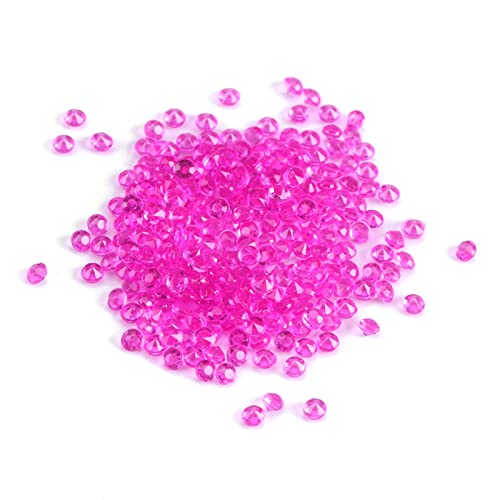 GLOGLOW 1000 PCS Acrylperlen Diamant Wie Perlen Vase Füllstoffe Hochzeit Party Tischdekor mit Luxuriöser Brillanz für DIY Crafts Jewelry Making Home Decor (Rosenrot) von GLOGLOW