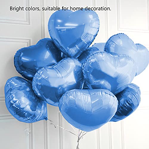 GLOGLOW 10pcs 10 -Zoll -Herzballons Schwarzes Herz Dunkelherzes Herz Ebenholz Herzfolien für Valentinstag Hochzeitstag Jubiläumsdekorationen mit Romantischen Glänzenden Aluminiumfolie (#2) von GLOGLOW