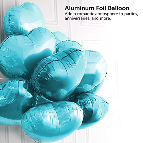 GLOGLOW 10pcs 10 -Zoll -Herzballons Schwarzes Herz Dunkelherzes Herz Ebenholz Herzfolien für Valentinstag Hochzeitstag Jubiläumsdekorationen mit Romantischen Glänzenden Aluminiumfolie (#8) von GLOGLOW