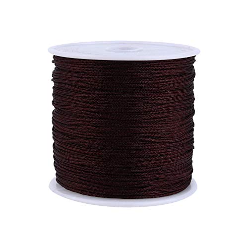 GLOGLOW 20 Farben 100 m x 0,8 mm Rattail Satin Nylon Trim Kordel Chinesischer Knoten für Halskette Armband Aufreihmaterialien Coffee von GLOGLOW