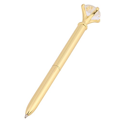 GLOGLOW 3 Farben Strass Kugelschreiber, Beautiful Bling Metall Kugelschreiber mit Big Diamant Frauen Mädchen Schule Office Supplies Gold GLOGLOW 3 Farben Strass Kugelschreiber, Beautiful Bling Metall Kugelschreiber mit Big Diamant Frauen Mädchen Schule Office Supplies Gold von GLOGLOW