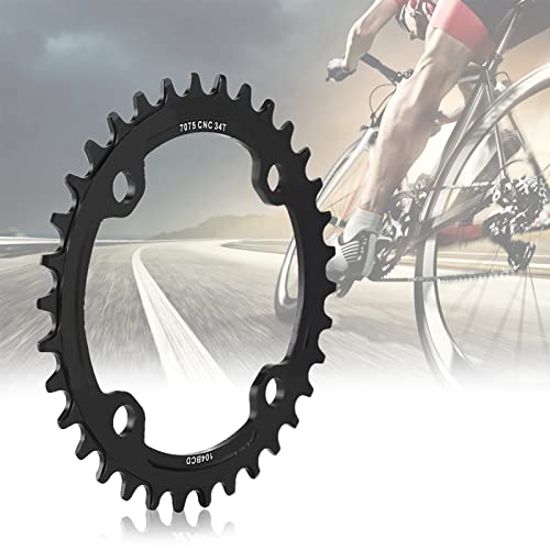GLOGLOW 32/34/36/38T BCD 104 Kurbelwellenkettenring für Mountainbike, Licht und Hohen Widerstand, Einfache Installation für die Fahrradreparatur, die Endgültige Aufbewahrung der Kette (34T) von GLOGLOW