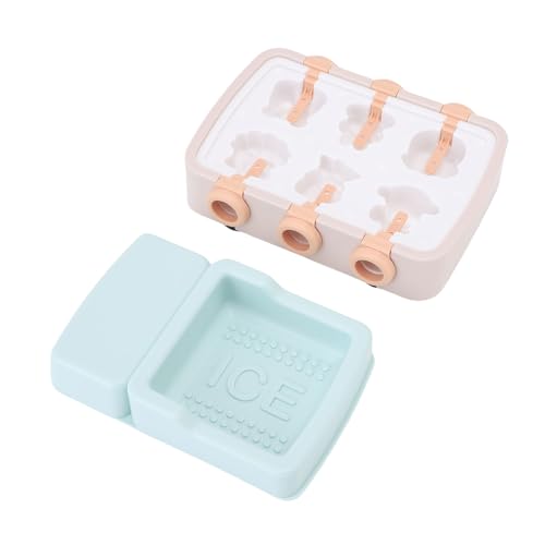 GLOGLOW Eisform, Eis Popformen Süßes Cartoon Tierdesign für Kinderpartys und Familienversammlungen Eiscreme, Sicheres Silikonmaterial Easy Silicon Gefrierschrankform Küche von GLOGLOW