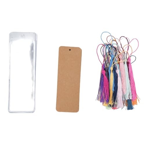 GLOGLOW Lesezeichen -Crafting -Kit, DIY Lesezeichen Making Set 30 mit Vorgebohrten Löchern Quasten Schutzhülsen Zum Malen von Kalligraphie -Party Gefälligkeiten (BROWN) von GLOGLOW
