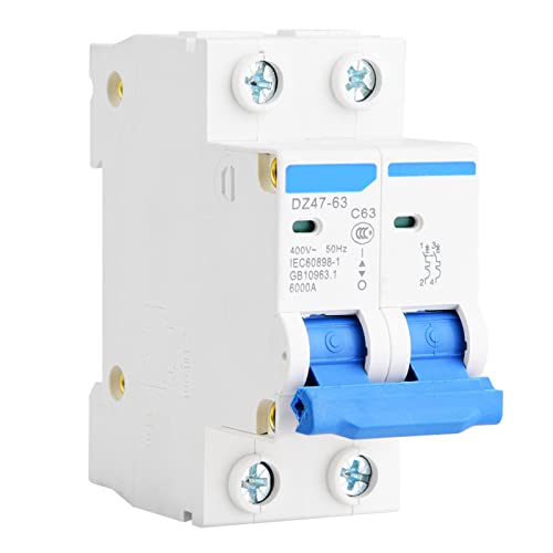 GLOGLOW Zuverlässige Leistung 2p -Klemme Miniaturschalter Luftschalter Klemme für eine Kleine Energieerzeugung (63A) von GLOGLOW