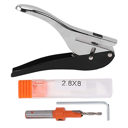 Hole Punch, 8mm Stahl -Loch -Loch -Werkzeug mit Herkömmlichen Griffzellen Genauer Positionierung Anti Slip Mini Tragbare Löcher Puncher für Schulbüroreisen (8- Hole Punch, 8mm Stahl -Loch -Loch -Werkzeug mit Herkömmlichen Griffzellen Genauer Positionierung Anti Slip Mini Tragbare Löcher Puncher für Schulbüroreisen (8- von GLOGLOW