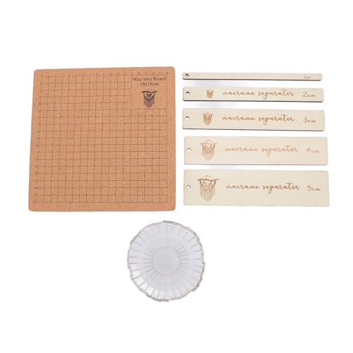 Makramee-Brett und -Stecknadeln, Praktisches Makramee-Brett und -Stecknadel-Set, Doppelseitige Gitter, Makramee-Projektbrett mit 5 Linealen, 30 T-Stecknadeln Zum Flechten von Makramee-Brett und -Stecknadeln, Praktisches Makramee-Brett und -Stecknadel-Set, Doppelseitige Gitter, Makramee-Projektbrett mit 5 Linealen, 30 T-Stecknadeln Zum Flechten von von GLOGLOW