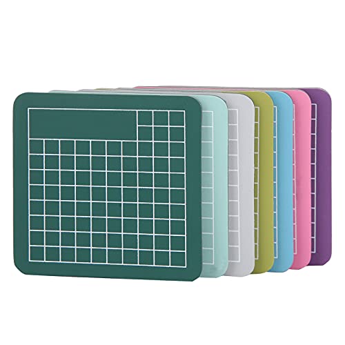 Mini-Schneideunterlage, bunte, selbstheilende Schneidematte mit wendbaren 6 x 6 cm großen Brettern für Scrapbooking, Quilten, Nähzubehör, aus speziellem Material, 7 Stück von GLOGLOW