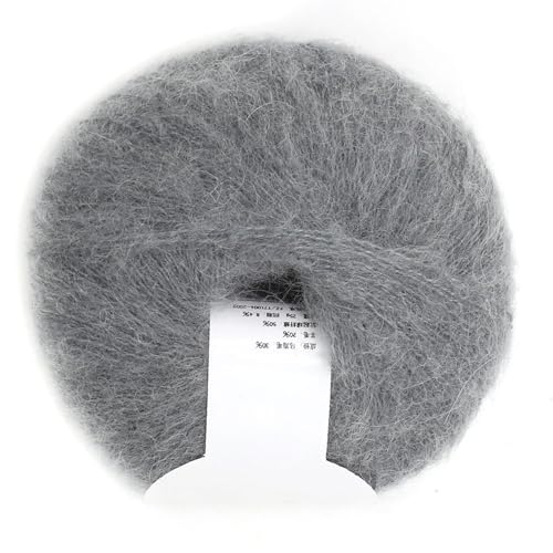 Mohair -Garn, Verschiedene Farben Weich Angora Langes Wollgarn für -Gewebe, Handwaschbar, mit Einem Beliebten Häkel, Weihnachtsgeschenkideen für Freund, Mitarbeiter, Kunden, 1 (09 Rosenpulver) von GLOGLOW