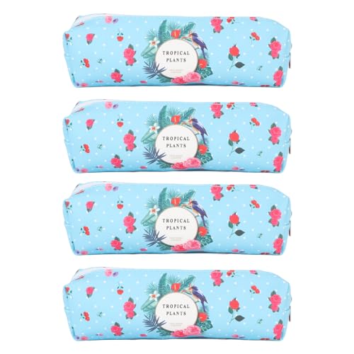 Robustes, Wasserdichtes Häkelnadel-Etui – 4 Stück Stricknadel-Aufbewahrungstasche aus Oxford-Stoff für Häkelwerkzeuge, Make-up, Reisen, Großes Fassungsvermögen, Blau von GLOGLOW