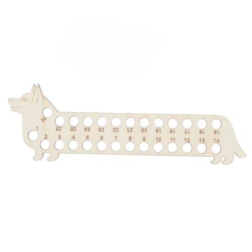 Stickerei -Thread -Organizer Board, Praktische Großkapazität Sticker Thread Organizer Board Tragbares Niedliche Tierform Holz Kreuzstich Flosshalter für Nadelarbeit (Hund) von GLOGLOW