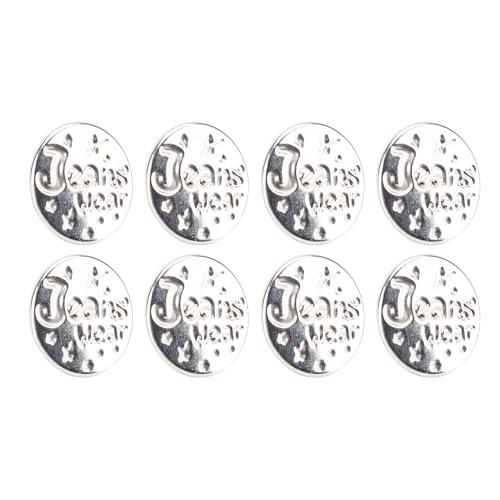 Verstellbares Edelstahl-Hosen-Set, 17mm, Verbesserter Hosen-Appeal, Dekorativer, Klassisches Buchstaben-Stern-Muster Schraub Knöpfe für Hüte Gürtel Jacken Verstellbares Edelstahl-Hosen-Set, 17mm, Verbesserter Hosen-Appeal, Dekorativer, Klassisches Buchstaben-Stern-Muster Schraub Knöpfe für Hüte Gürtel Jacken von GLOGLOW