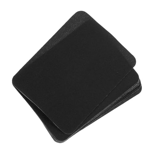 GLOKUUCA Stoff-Flicken zum Aufbügeln, 10 Packungen, Stoffreparaturflicken, Klebeband, passend für Kleidung, Taschen, Zelte, Sofas – Reparaturflicken für Kleidung, 12,4 x 9,4 cm, Schwarz von GLOKUUCA