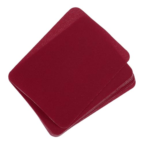 GLOKUUCA Stoff-Flicken zum Aufbügeln, 10 Packungen, Stoffreparaturflicken, Klebeband passend für Kleidung, Taschen, Zelte, Sofas – Reparaturflicken für Kleidung, 12,4 x 9,4 cm, Datumsrot von GLOKUUCA