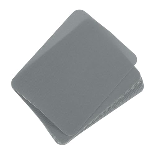 GLOKUUCA Stoff-Flicken zum Aufbügeln, 10 Packungen, Stoffreparaturflicken, Klebeband passend für Kleidung, Taschen, Zelte, Sofas – Reparaturflicken für Kleidung, 12,4 x 9,4 cm, Grau von GLOKUUCA