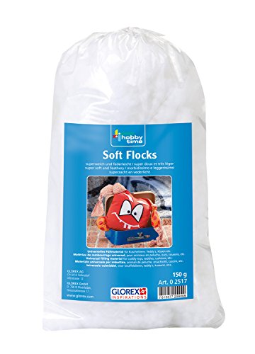 GLOREX 0 2517 - Soft Flocks weiß, 150 g, superweiches und federleichtes Füllmaterial, leicht zu verarbeitende Flocken, geruchsfrei und waschbar, zum Stopfen von Kuscheltieren GLOREX 0 2517 - Soft Flocks weiß, 150 g, superweiches und federleichtes Füllmaterial, leicht zu verarbeitende Flocken, geruchsfrei und waschbar, zum Stopfen von Kuscheltieren von GLOREX