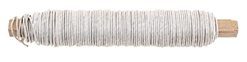 GLOREX 6 1280 220 - Papierwickeldraht aufgewickelt 0,8 mm, Länge 22 m, weiß, zum Basteln und Binden von Gestecken und Kränzen GLOREX 6 1280 220 - Papierwickeldraht aufgewickelt 0,8 mm, Länge 22 m, weiß, zum Basteln und Binden von Gestecken und Kränzen von GLOREX