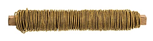 GLOREX 6 1280 226 - Papierwickeldraht aufgewickelt 0,8 mm, Länge 22 m, goldfarben, zum Basteln und Binden von Gestecken und Kränzen GLOREX 6 1280 226 - Papierwickeldraht aufgewickelt 0,8 mm, Länge 22 m, goldfarben, zum Basteln und Binden von Gestecken und Kränzen von GLOREX