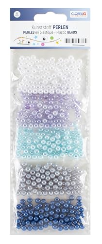 GLOREX 6 1630 233 Perlenset, blau, 0.6 cm von GLOREX