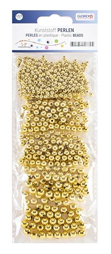 GLOREX 6 1630 239 Perlenset, gold, 4/6/8mm von GLOREX