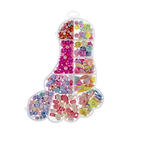 GLOREX 6 1630 330 - Perlenschmuck Set, 445 Stück, in Aufbewahrungsbox Fuß, bunt sortiert, ideal geeignet zur Gestaltung von Schmuck, Armbändern, Halsketten, Accessoires und Dekoration von GLOREX